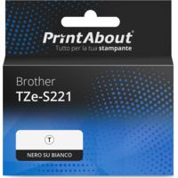Nastro compatibile Brother TZe-S221 - Nero su bianco (9 mm)