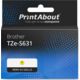Nastro compatibile Brother TZe-S631 - Nero su giallo (12 mm)