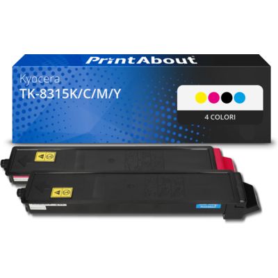 Toner compatibile Kyocera TK-8315K/C/M/Y - 4 colori Multipack