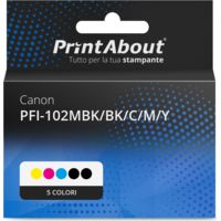 Cartuccia compatibile Canon PFI-102MBK/BK/C/M/Y - 5 colori Multipack