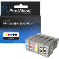 Cartuccia compatibile Canon PFI-120MBK/BK/C/M/Y - 5 colori Multipack
