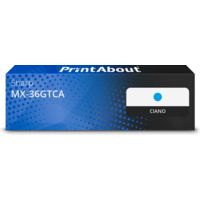Toner compatibile Sharp MX-36GTCA - Ciano Capacità extra-elevata