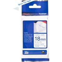 Nastro Brother TZe-FA4B - Blu su bianco (18 mm)