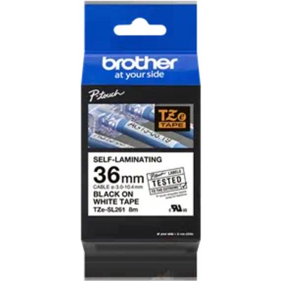 Nastro Brother TZe-SL261 - Nero su bianco