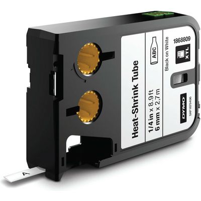 Dymo 1868809 Nastro di etichettatura nero su bianco (6 mm)