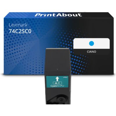 Toner compatibile Lexmark 74C2SC0 - Ciano Alta capacità