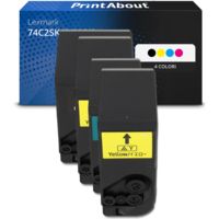 Toner compatibile Lexmark 74C2SK/C/M/Y0 - 4 colori Alta capacità Multipack