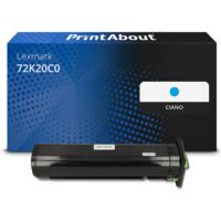 Toner compatibile Lexmark 72K20C0 - Ciano