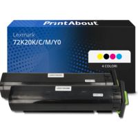 Toner compatibile Lexmark 72K20K/C/M/Y0 - 4 colori Multipack