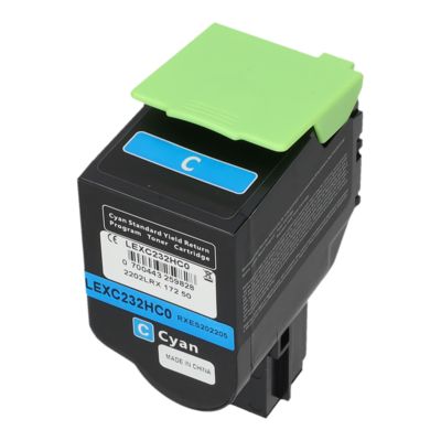 Toner compatibile Lexmark C232HC0 - Ciano Alta capacità