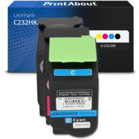 Toner compatibile Lexmark C232HK/C/M/Y0 - 4 colori Alta capacità Multipack