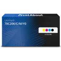 Toner compatibile Lexmark 78C20K/C/M/Y0 - 4 colori Multipack