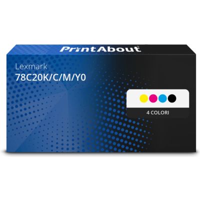 Toner compatibile Lexmark 78C20K/C/M/Y0 - 4 colori Multipack