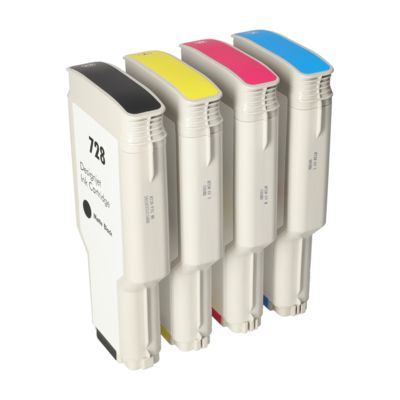 Cartuccia compatibile HP F9J64/65/67/68A (728) - 4 colori Alta capacità Multipack