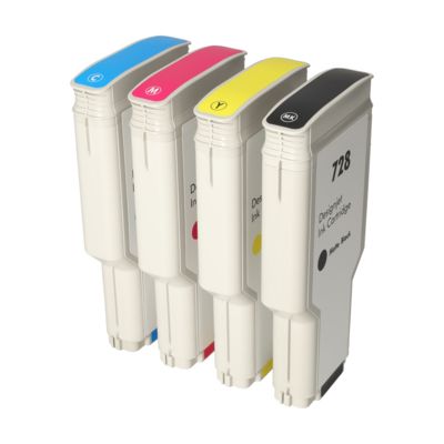 Cartuccia compatibile HP F9J64/65/67/68A (728) - 4 colori Alta capacità Multipack