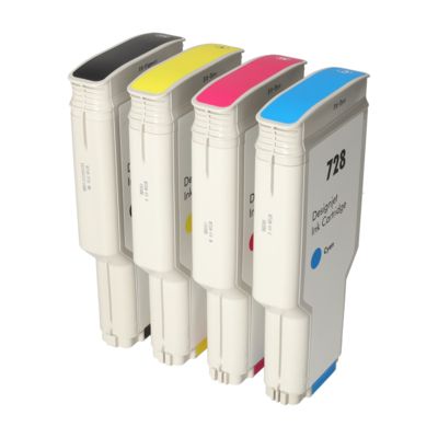 Cartuccia compatibile HP F9J64/65/67/68A (728) - 4 colori Alta capacità Multipack