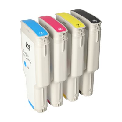 Cartuccia compatibile HP F9J64/65/67/68A (728) - 4 colori Alta capacità Multipack