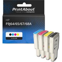 Cartuccia compatibile HP F9J64/65/67/68A (728) - 4 colori Alta capacità Multipack