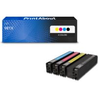 Cartuccia compatibile HP 981X (L0R09/10/11/12A) - 4 colori Alta capacità Multipack