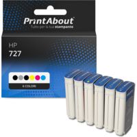 Cartuccia compatibile HP 727 (B3P19/20/21/22/23/24A) - 6 colori Multipack