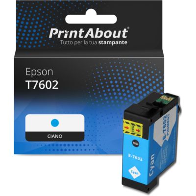 Cartuccia compatibile Epson T7602 - Ciano