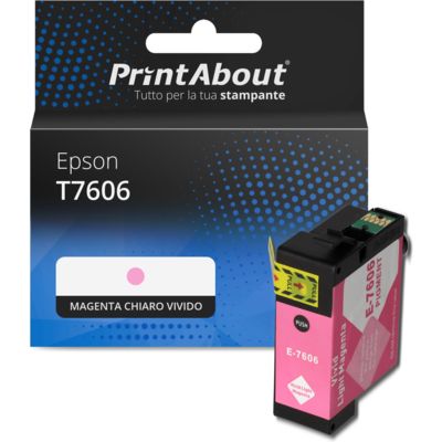 Cartuccia compatibile Epson T7606 - Magenta chiaro vivido