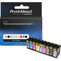 Cartuccia compatibile Epson T7601/02/03/04/05/06/07/08/09 - Kit colori Multipack