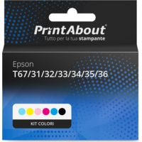 Cartuccia compatibile Epson T67/31/32/33/34/35/36 (T673) - Kit colori Multipack