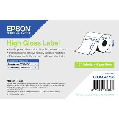 Etichetta Epson C33S045728 - Bianco
