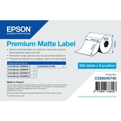 Etichetta Epson C33S045740 - Bianco
