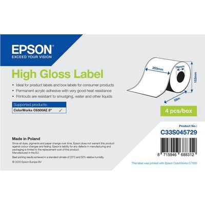 Etichetta Epson C33S045729 - Bianco