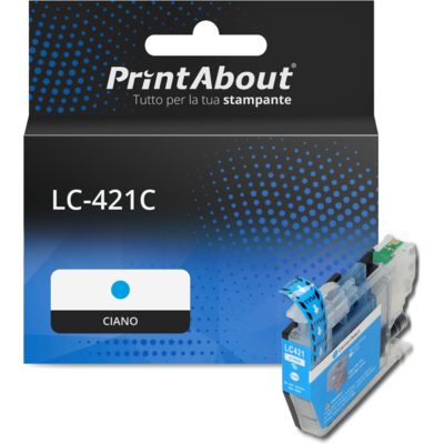 Cartuccia compatibile Brother LC-421C - Ciano