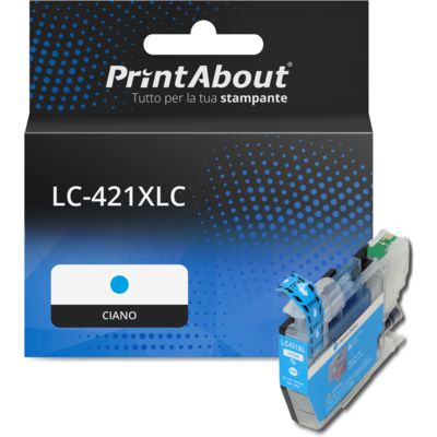 Cartuccia compatibile Brother LC-421XLC - Ciano Alta capacità