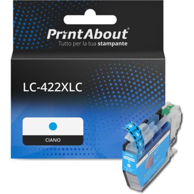 Cartuccia compatibile Brother LC-422XLC - Ciano Alta capacità