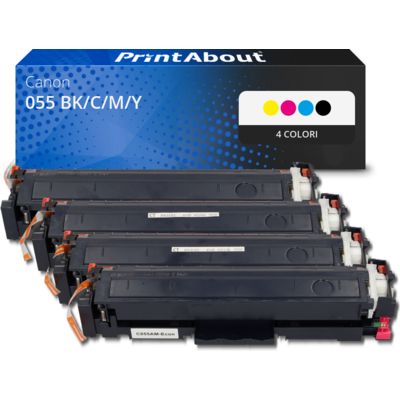 Toner compatibile Canon 055 BK/C/M/Y - 4 colori Multipack
