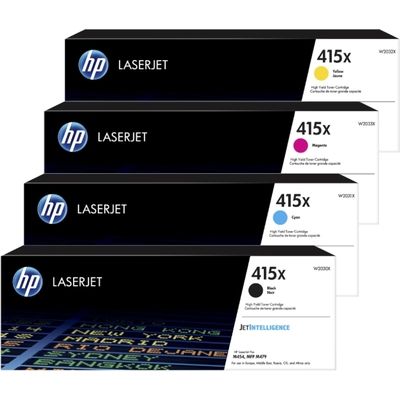 Toner HP 415X (W2030/31/32/33X) - 4 colori Alta capacità Multipack