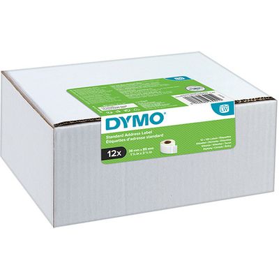 Etichetta Dymo 2093091 (12 stuks) - Nero su bianco
