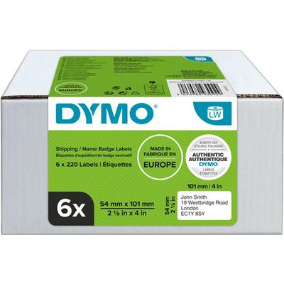 Etichetta Dymo 2093092 (6 stuks) - Nero su bianco