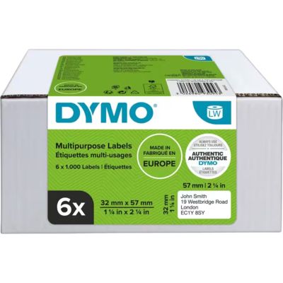 Etichetta Dymo 2093094 (6 stuks) - Nero su bianco