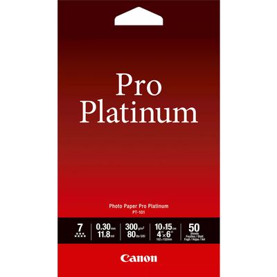 Carta fotografica Canon PT-101 pro platinum photo paper 300 grams 10 x 15 cm (50 vel)