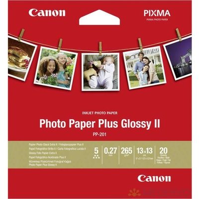 Carta fotografica Canon PP-201 photo paper plus glossy II 265 grams 13 x 13 cm (20 vel)