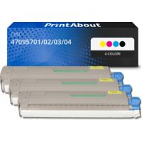 Toner compatibile OKI 47095701/02/03/04 - 4 colori Multipack