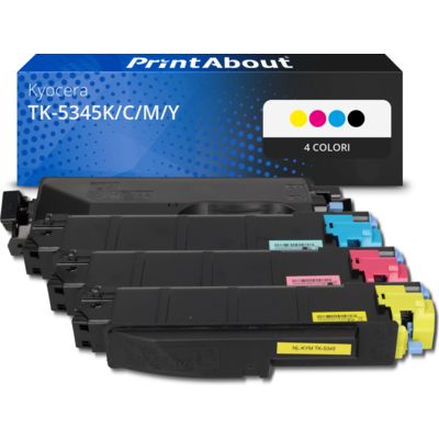 Toner compatibile Kyocera TK-5345K/C/M/Y - 4 colori Multipack