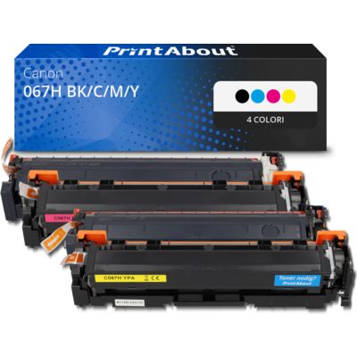 Toner compatibile Canon 067H BK/C/M/Y - 4 colori Alta capacità Multipack