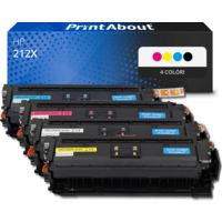 Toner compatibile HP 212X (W2120/21/22/23X) - 4 colori Alta capacità Multipack