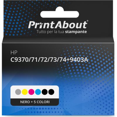 Cartuccia compatibile HP C9370/71/72/73/74+9403A - Nero + 5 colori Multipack