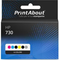 Cartuccia compatibile HP 730 (P2V67/68/69/70/71/72/73A) - 6 colori Alta capacità Multipack