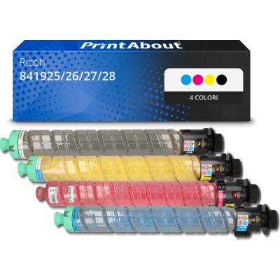 Toner compatibile Ricoh 841925/26/27/28 (MP C2503) - 4 colori Alta capacità Multipack