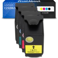 Toner compatibile Lexmark C2320K/C/M/Y0 - 4 colori Multipack