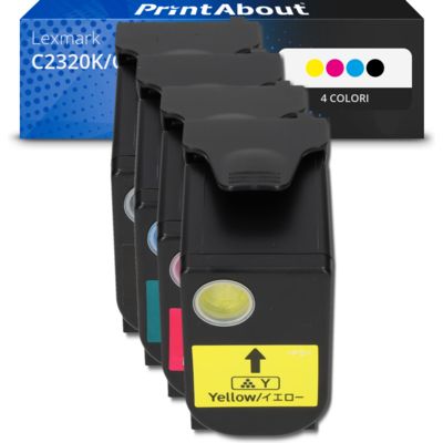 Toner compatibile Lexmark C2320K/C/M/Y0 - 4 colori Multipack